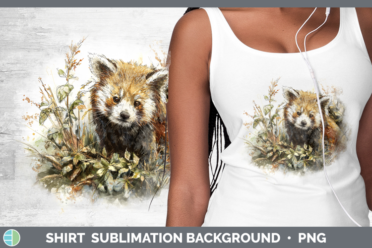 Red Panda Safari Sketch Shirt Sublimation Design