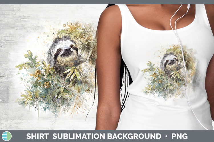 Sloth Safari Sketch Shirt Sublimation Design