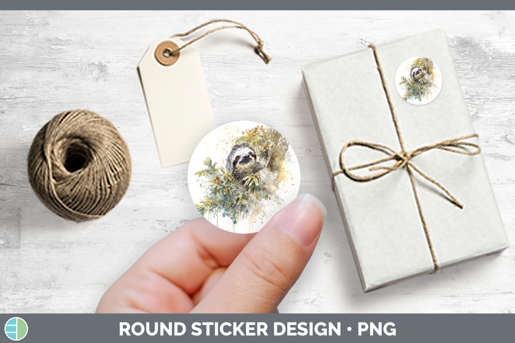Sloth Safari Sketch Stickers Design