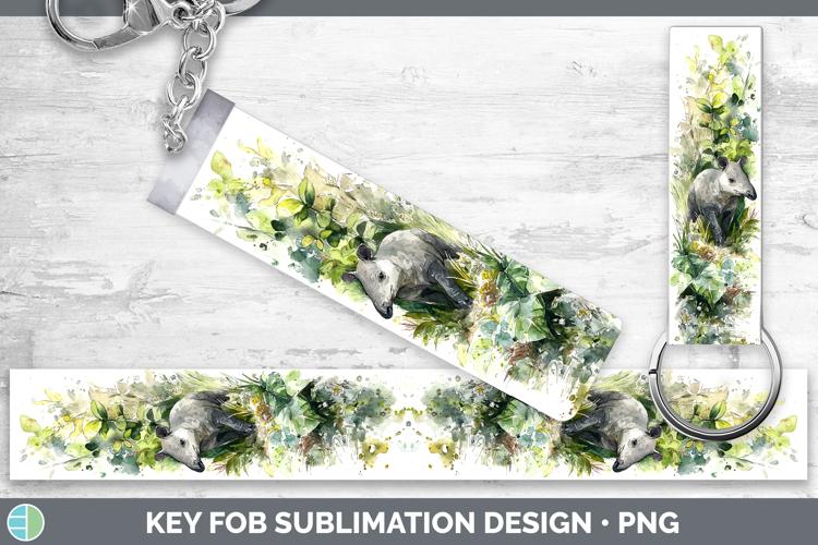 Tapir Safari Sketch Key Fob Sublimation Design