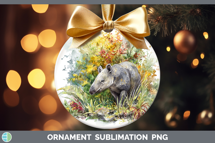 Tapir Safari Sketch Ornament Sublimation Design