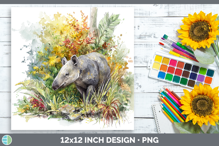 Tapir Safari Sketch Paper Backgrounds Design
