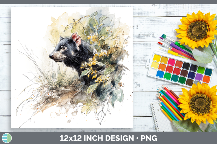 Tasmanian Devil Safari Sketch Paper Backgrounds Design