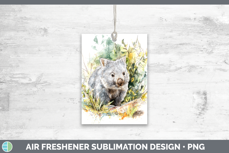 Wombat Safari Sketch Air Freshener Sublimation Design