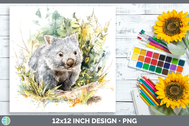 Wombat Safari Sketch Paper Backgrounds Design