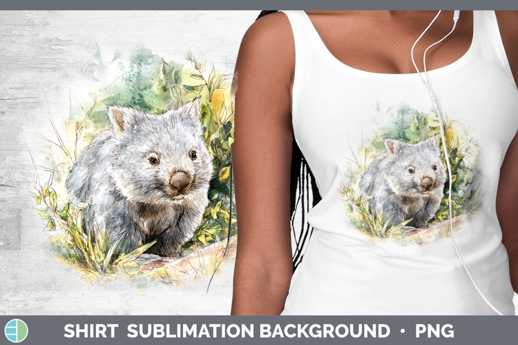 Wombat Safari Sketch Shirt Sublimation Design