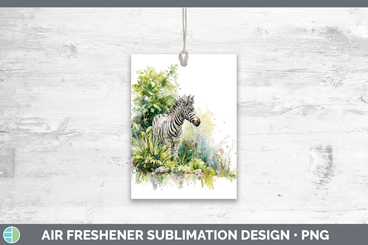 Zebra Safari Sketch Air Freshener Sublimation Design