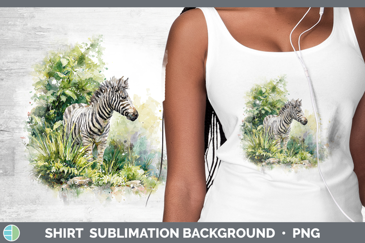 Zebra Safari Sketch Shirt Sublimation Design