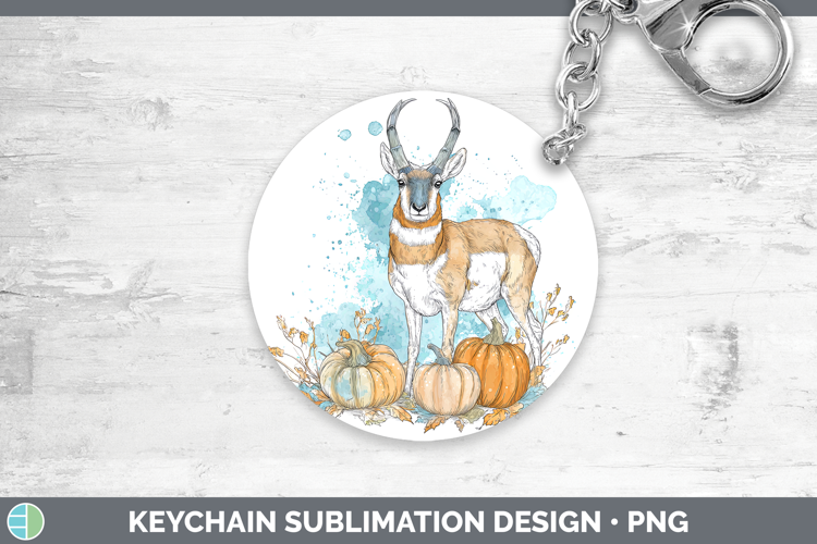 Safari Splash Halloween Antelope Keychain Sublimation Keyrin