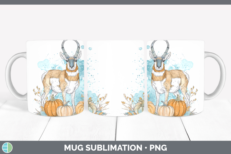 Safari Splash Halloween Antelope Mug Wrap Sublimation Coffee