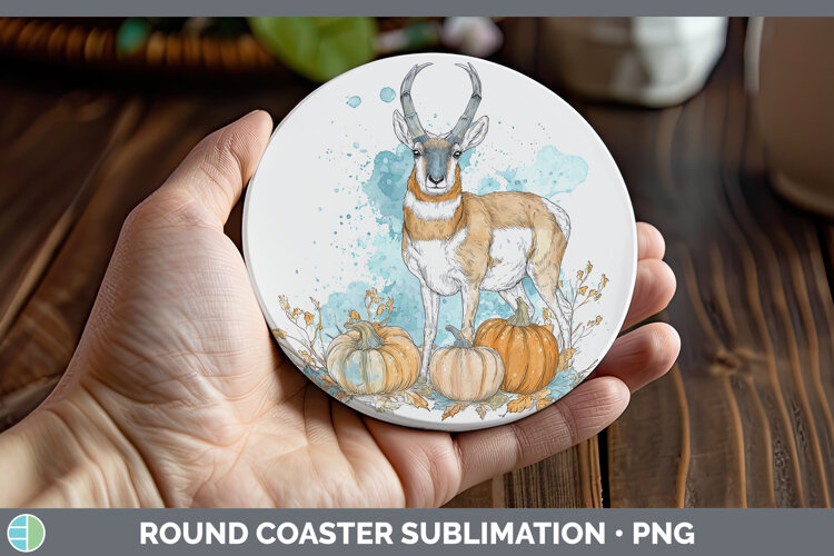 GorgeousSafari Splash Halloween Round Coaster design.