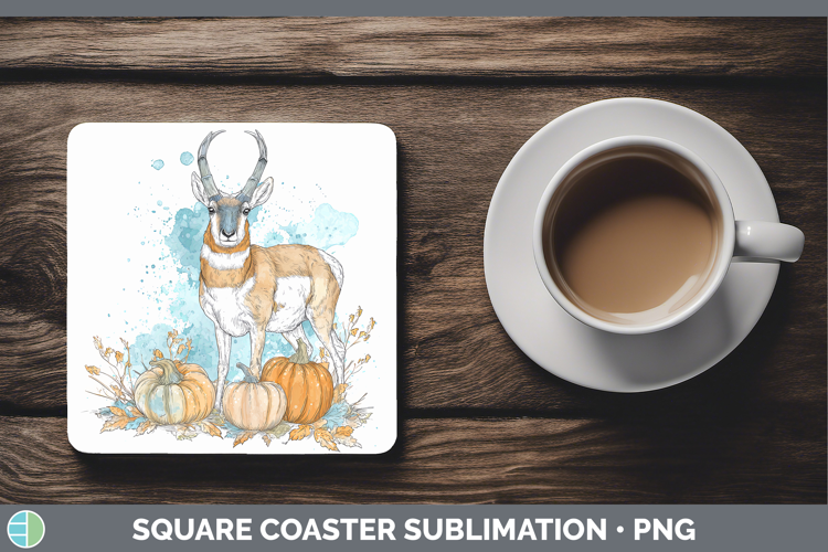 Safari Splash Halloween Antelope Square Coaster Sublimation