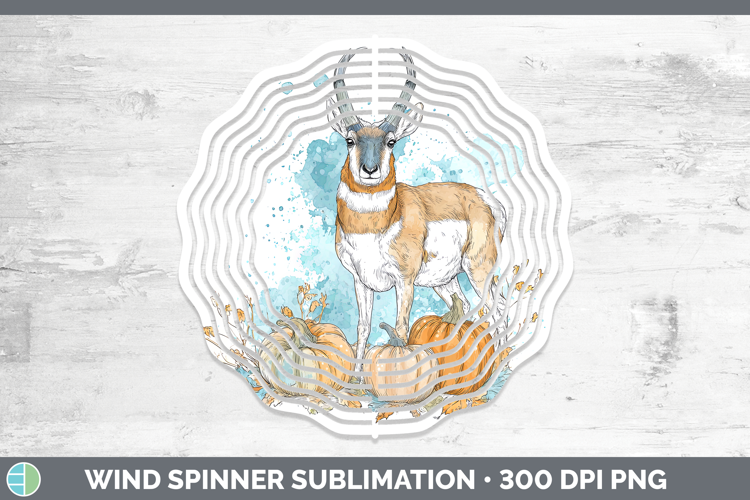 Safari Splash Halloween Antelope Wind Spinner Sublimation Sp