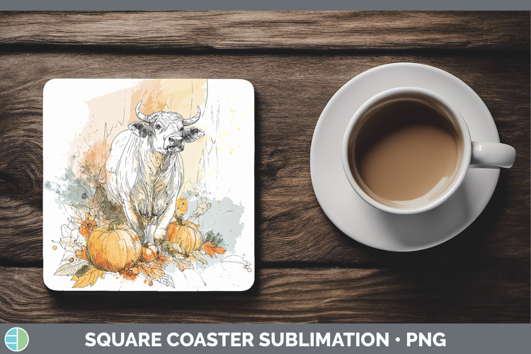 Safari Splash Halloween Buffalo Square Coaster Sublimation C