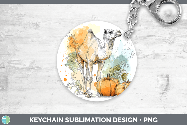 Safari Splash Halloween Camel Keychain Sublimation Keyring D