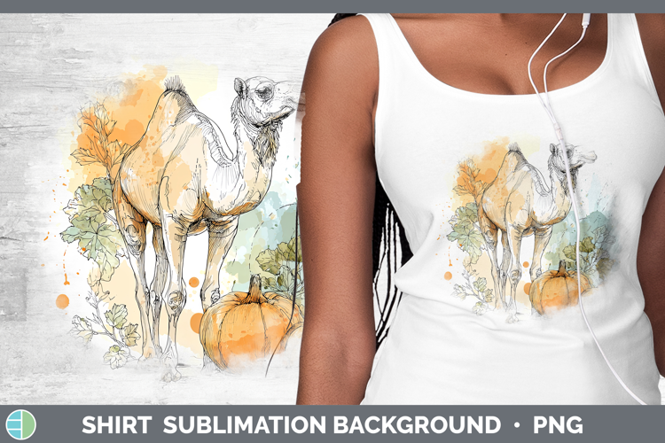 Safari Splash Halloween Camel Shirt Sublimation Background D
