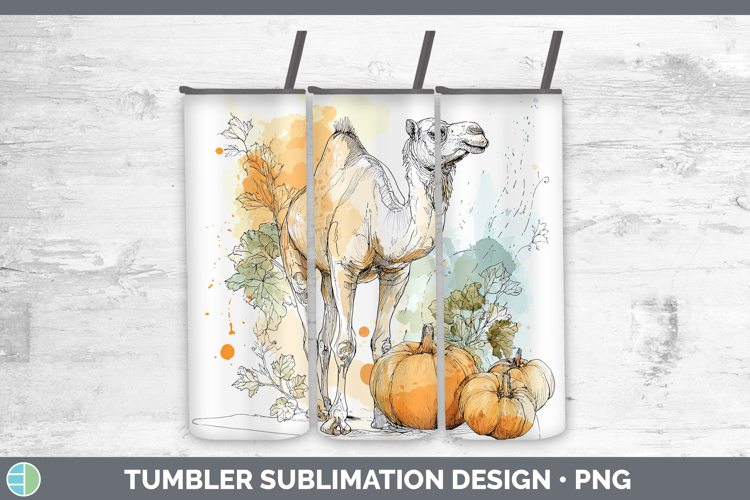 Safari Splash Halloween Camel Tumbler Sublimation 20 oz Skin