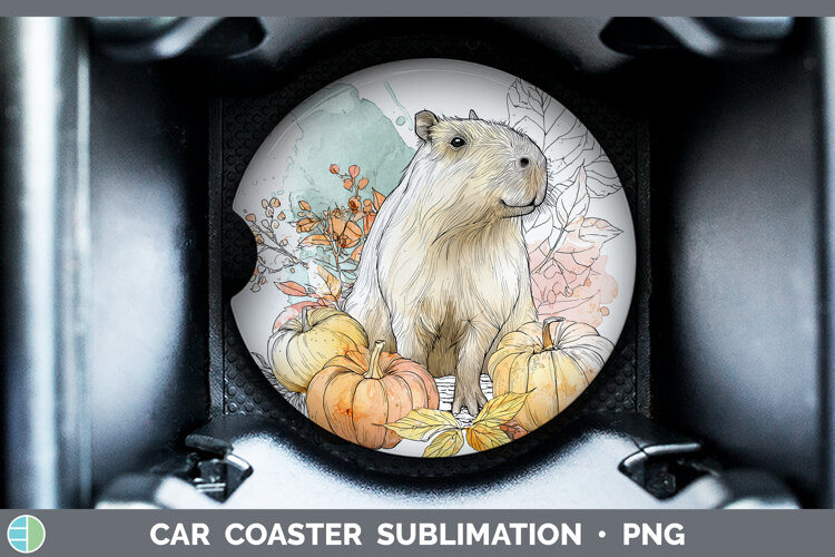 GorgeousSafari Splash Halloween Car Coaster design.