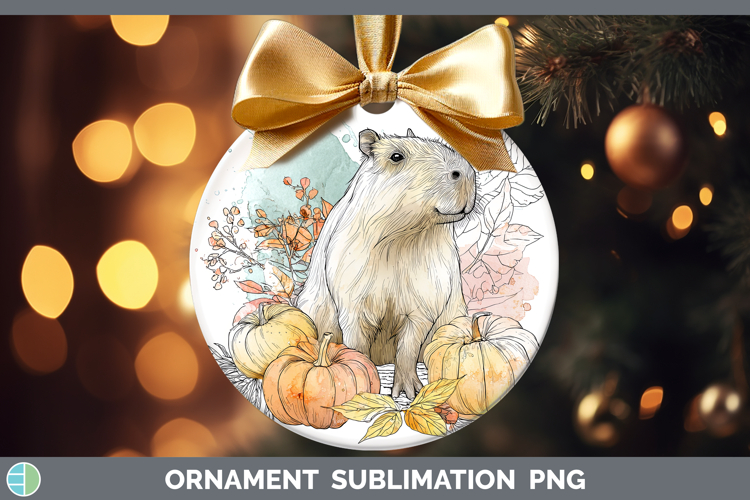 Safari Splash Halloween Capybara Ornament Sublimation Bauble
