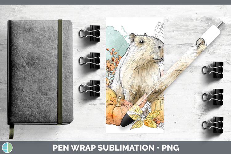 Safari Splash Halloween Capybara Pen Wrap Sublimation Pen De