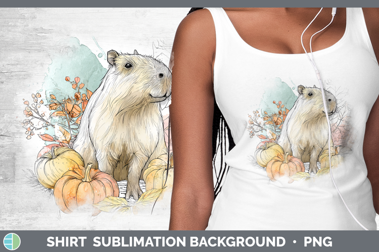 Safari Splash Halloween Capybara Shirt Sublimation Backgroun