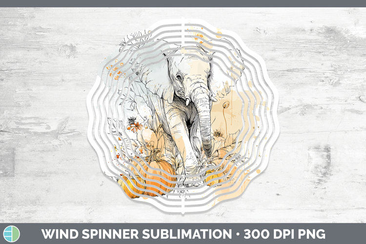Safari Splash Halloween Elephant Wind Spinner Sublimation Sp