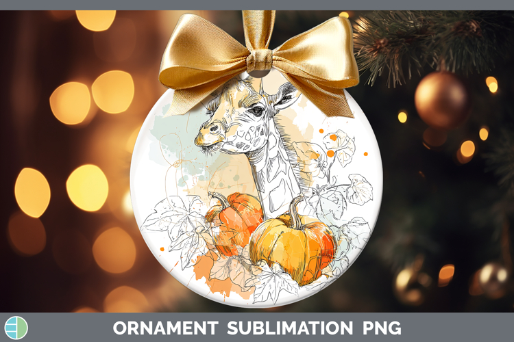 Safari Splash Halloween Giraffe Ornament Sublimation Bauble