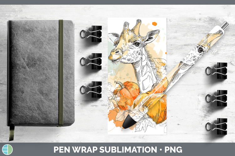 Safari Splash Halloween Giraffe Pen Wrap Sublimation Pen Des