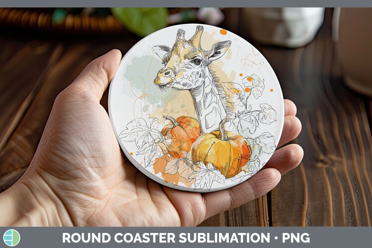 GorgeousSafari Splash Halloween Round Coaster design.