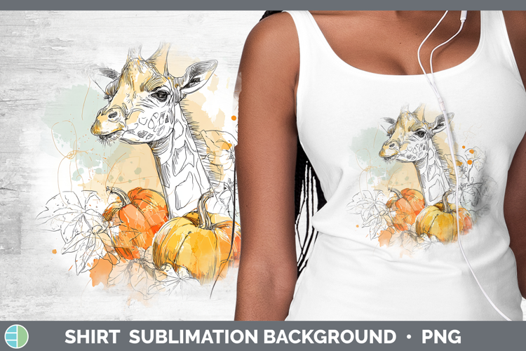 Safari Splash Halloween Giraffe Shirt Sublimation Background