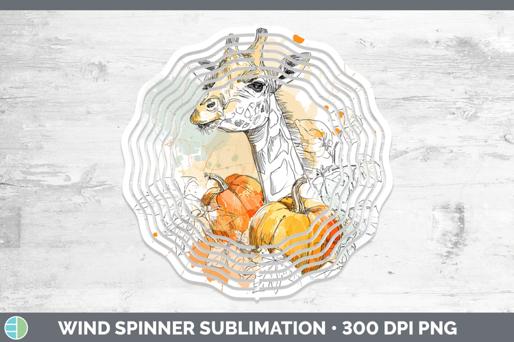 Safari Splash Halloween Giraffe Wind Spinner Sublimation Spi
