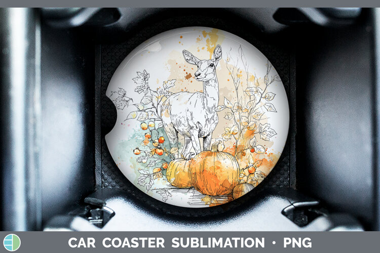 GorgeousSafari Splash Halloween Car Coaster design.