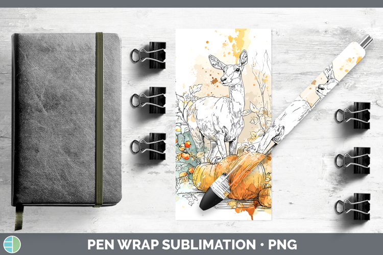 Safari Splash Halloween Impala Pen Wrap Sublimation Pen Desi