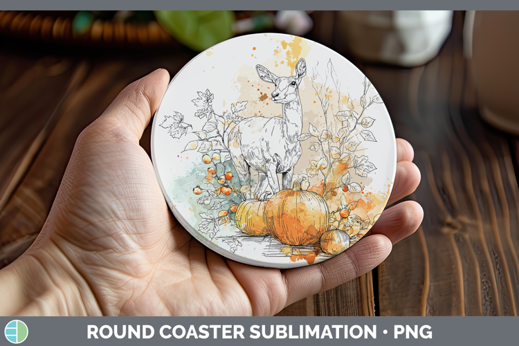 Safari Splash Halloween Impala Round Coaster Sublimation Coa