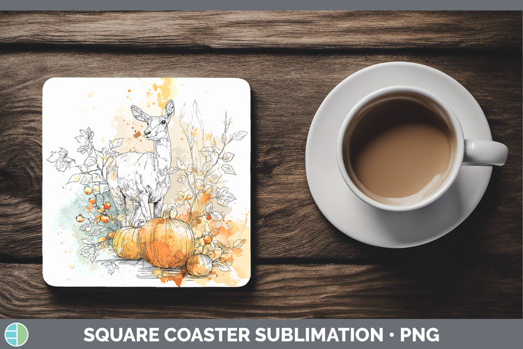Safari Splash Halloween Impala Square Coaster Sublimation Co