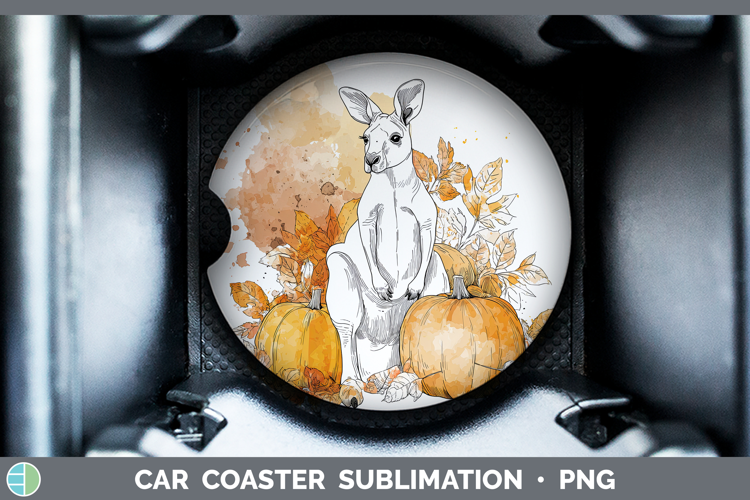 Safari Splash Halloween Kangaroo Car Coaster Sublimation De