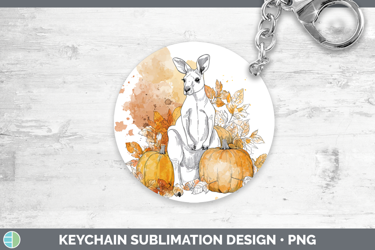 Safari Splash Halloween Kangaroo Keychain Sublimation Keyrin