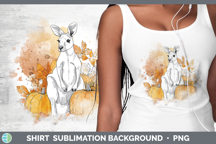 Safari Splash Halloween Kangaroo Shirt Sublimation Backgroun