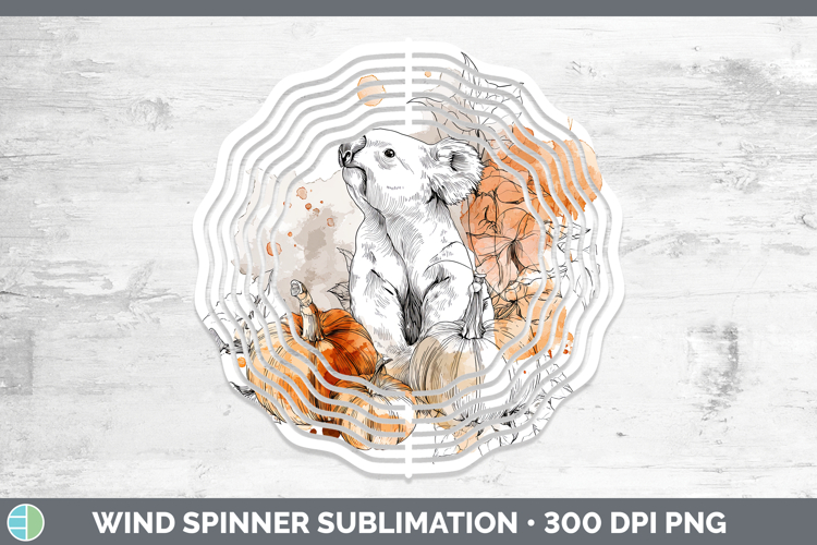 Safari Splash Halloween Koala Wind Spinner Sublimation Spinn