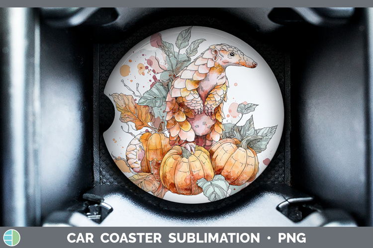 Safari Splash Halloween Pangolin Car Coaster Sublimation De