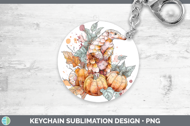 Safari Splash Halloween Pangolin Keychain Sublimation Keyrin