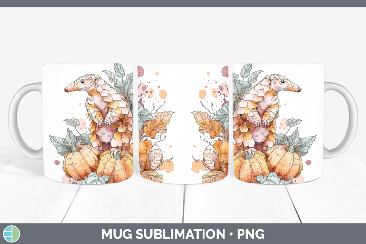 Safari Splash Halloween Pangolin Mug Wrap Sublimation Coffee