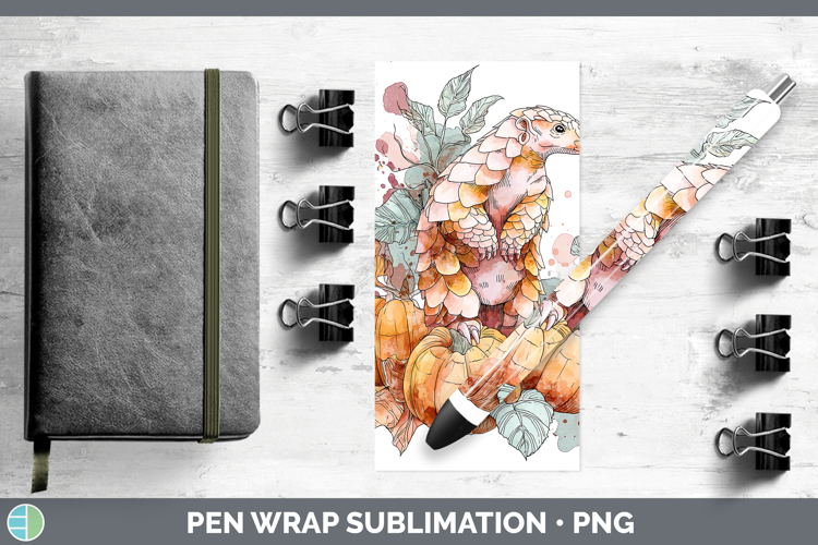 Safari Splash Halloween Pangolin Pen Wrap Sublimation Pen De