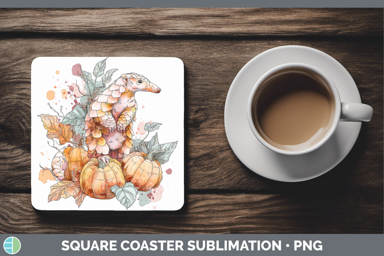 Safari Splash Halloween Pangolin Square Coaster Sublimation