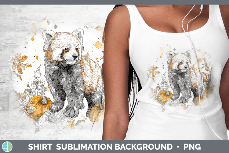 Safari Splash Halloween Red Panda Shirt Sublimation Backgrou