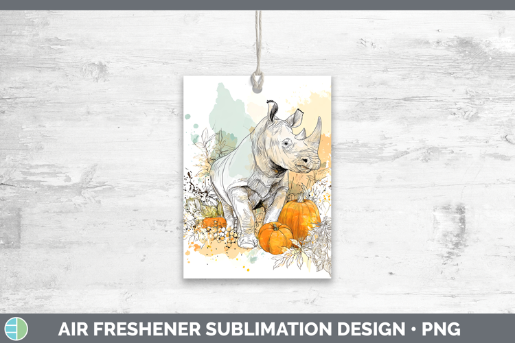Safari Splash Halloween Rhino Air Freshener Sublimation Car