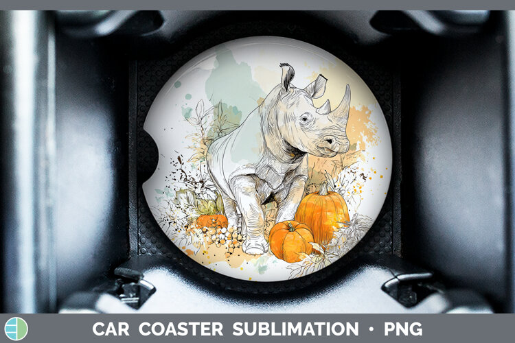GorgeousSafari Splash Halloween Car Coaster design.