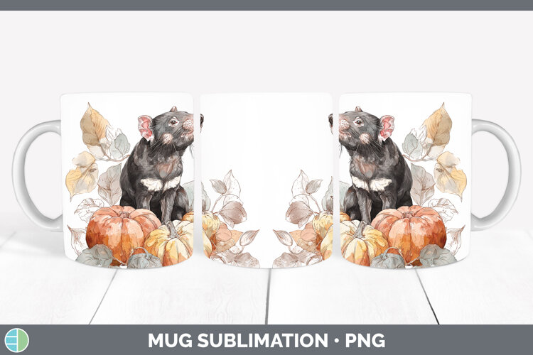 GorgeousSafari Splash Halloween Mug Wrap design.