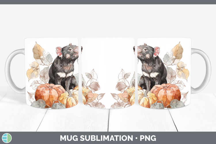 Safari Splash Halloween Tasmanian Devil Mug Wrap Sublimation