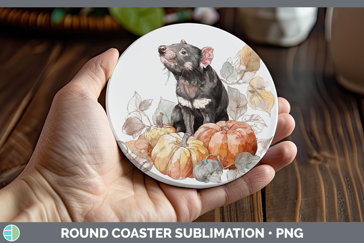 Safari Splash Halloween Tasmanian Devil Round Coaster Sublim